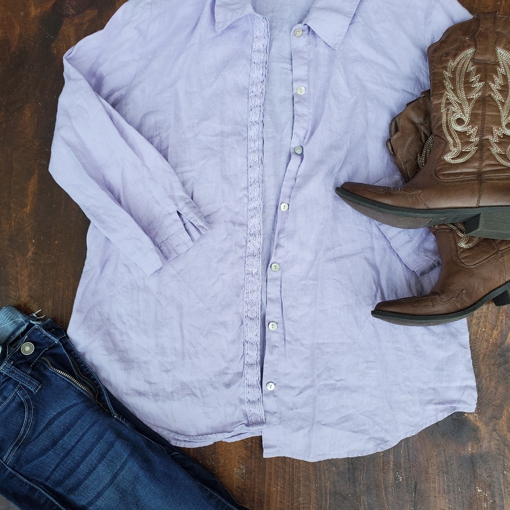 100% Linen Button Up